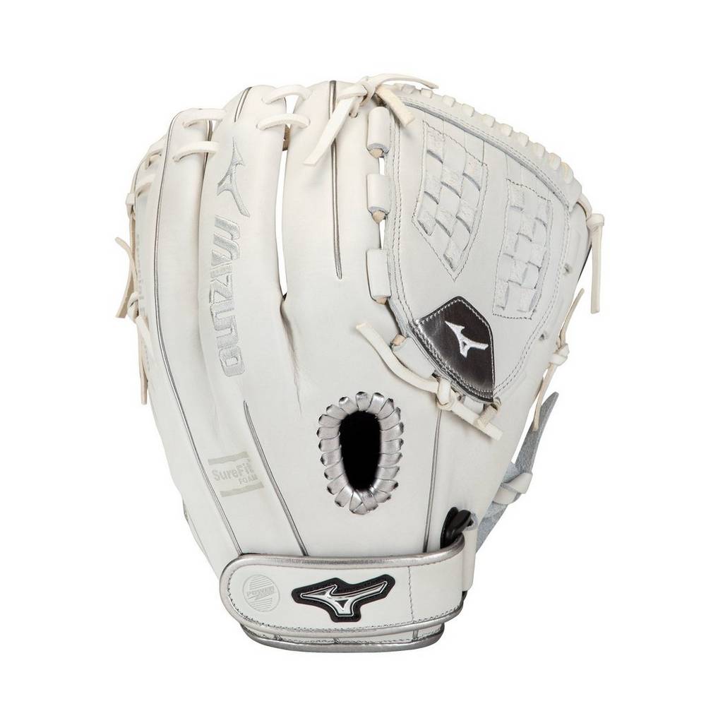 Womens Mizuno MVP Prime SE Fastpitch 12" Softball Gloves White/Silver Philippines (WGIHEN830)